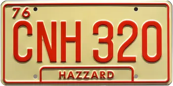  Įžymybė Mašinos Hazzard Kunigaikščių | Gruzija CNH 320 | Metalo Antspaudu Licencijos Plokštė